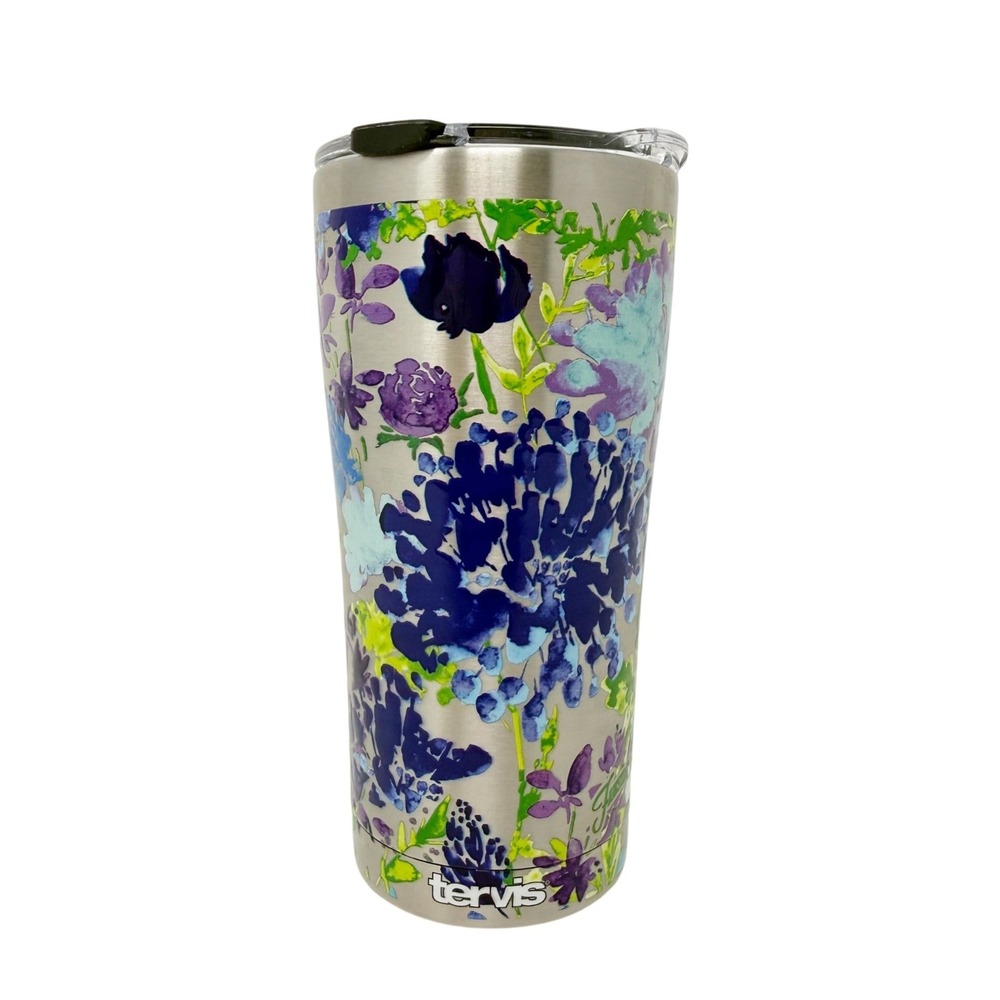 Tervis Fiesta Purple Floral Insulated Stainless‎ Steel 20 oz